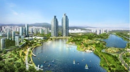 광교신도시 호수공원 안에 입지한 광교 더샵 레이크파크