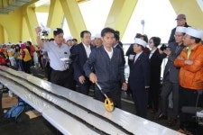 전남 고흥서 기네스북 인증 1344m 김밥 ‘둘둘’