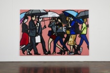 동그란 얼굴ㆍ굵은 선ㆍ걸어가는 사람…줄리안 오피 개인전