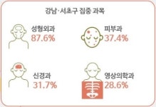 서울시 성형외과 22% 늘때 산부인과 15% 줄어
