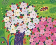 [지상갤러리] 금동원, 사유의 숲-Happy tree, 51×41cm, Serigraphy, 2019