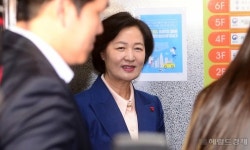 [헤럴드pic] 인사청문회 사무실로 출근하는 추미애 후보자