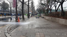 집회천막 사라진 청와대 앞…범투본 농성 5개월여 만