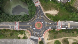 용인 송골저수지 사거리, 회전 교차로 설치했더니