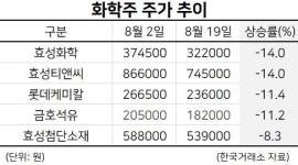 상반기 뜨거웠던 화학주…피크아웃 우려에 속절없이 추락