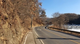 용인 한터초교~한터 낚시터, 꼬부랑길 펴진다