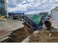 CU 편의점 두동강낸 싱크홀 사고…국토부 원인 규명 착수
