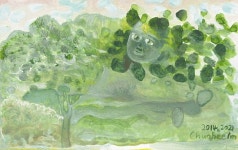 [지상갤러리] 임춘희, 산책7, gouache on paper, 12.2×19.1cm, 2014