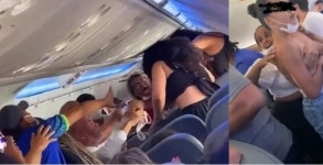 [영상] ‘머리채 잡고 옷 벗기고’…살벌한 여성들 기내 난투극 최후는?