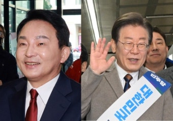 [영상] ‘명룡대전’ 예고된 계양 시장서 원희룡 “인사 좀 하자”…이재명 반응은?