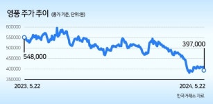 영풍, 다시 40만원 밑으로...증권가 “서린상사 법원결정 타격”