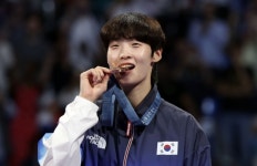 태권도 이다빈, ‘막판 발차기’로 銅…대회 2회 연속 메달[파리2024]