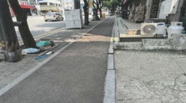 용인 기흥구, 상갈중 일대 파손된 보행로 보수