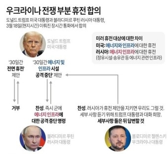 트럼프·푸틴, 우크라전 전면휴전 대신 ‘에너지 부분휴전’ 합의