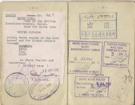 [포토]사이클 황산웅 선수의 여행증명서