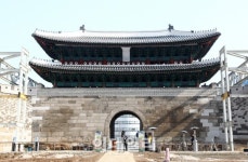 [포토]숭례문 복원현장 공개