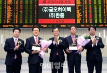 [포토](주)금오하이텍,  (주)한중  코넥스시장 신규상장식