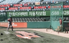 한파 주의보도 막지 못한 최정의 열정