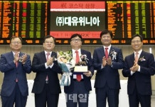 [포토]대유위니아 코스닥시장 신규상장