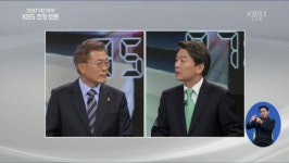 [2차 TV토론]文 대북 제재에 동참…5명 대선후보 대북결의 밝히자