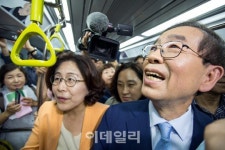 [포토] 우이신설선 개통식이 즐거운 박원순 서울시장