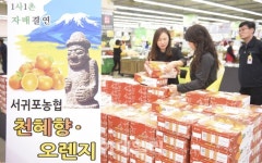 [포토]㈜농협유통, 1사1촌 맺은 서귀포농협과 감귤류 직거래장터