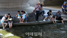 [포토]벌써 한여름, 무더위 식히는 시민들