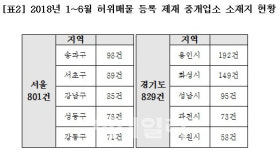 부동산 허위매물도 강남3구가 최고..상반기 272건 제재
