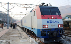 [포토]10년만에 석항역에 정차한 열차