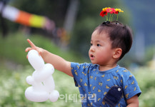 [포토] 백일홍 축제 즐기는 어린이