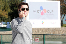 [포토] CJ컵 PGA 프로암 찾은 영화배우 김성수 