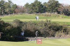 [포토] 제주 돌다리 건너 그린으로 CJ컵 4번홀 풍경
