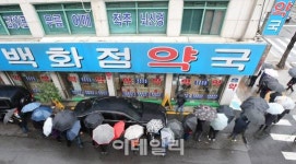 [포토]마스크 위해 아침부터 줄 선 시민들