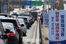 [포토]초지·강화대교, 코로나19 유입을 막아라