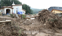 [포토]안성 장원리 남산마을 산사태