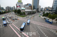[포토]코로나19 재확산 출근길 텅 빈 도심