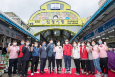 [포토] 양천구, 신영시장 아케이드 준공식