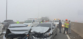 서해대교 차량 10여대 추돌사고…출근길 정체