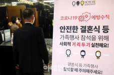 [포토]사회적 거리두기 강화에 속 타는 예식장