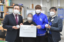 삼성 선수단, 대구아동복지센터에 2천만원대 가전제품 전달