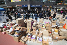 [포토]택배노동조합 아파트 단지 앞 배송 실시