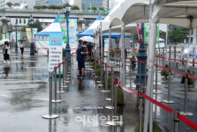 [포토] 날씨영향 받는 코로나19 검사