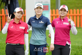 [포토]김효주,이정민,최헤진 '우리가 주인공입니다'