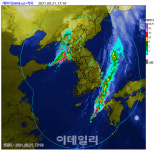 추석 연휴 마지막 날도 ‘비’…일부 우박 예보도