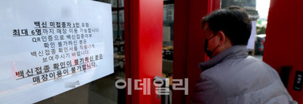 [포토]내일부터 식당·카페·학원 방역패스 적용