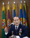 [포토]인사말하는 김진호 재향군인회장