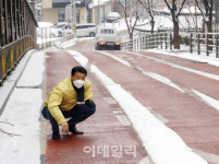 [포토] 성북구, 최다 도로열선시스템 구축