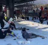 베어스타운 리프트 역주행 사고..어린이 다치고 탑승객 나뒹굴어