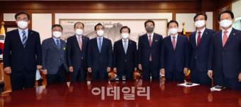 [포토]박병석-권성동-박홍근-추경호, '추경안 회동'