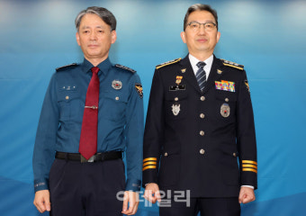 [포토]나란히 선 우종수 신임 국가수사본부장-조지호 경찰청 차장